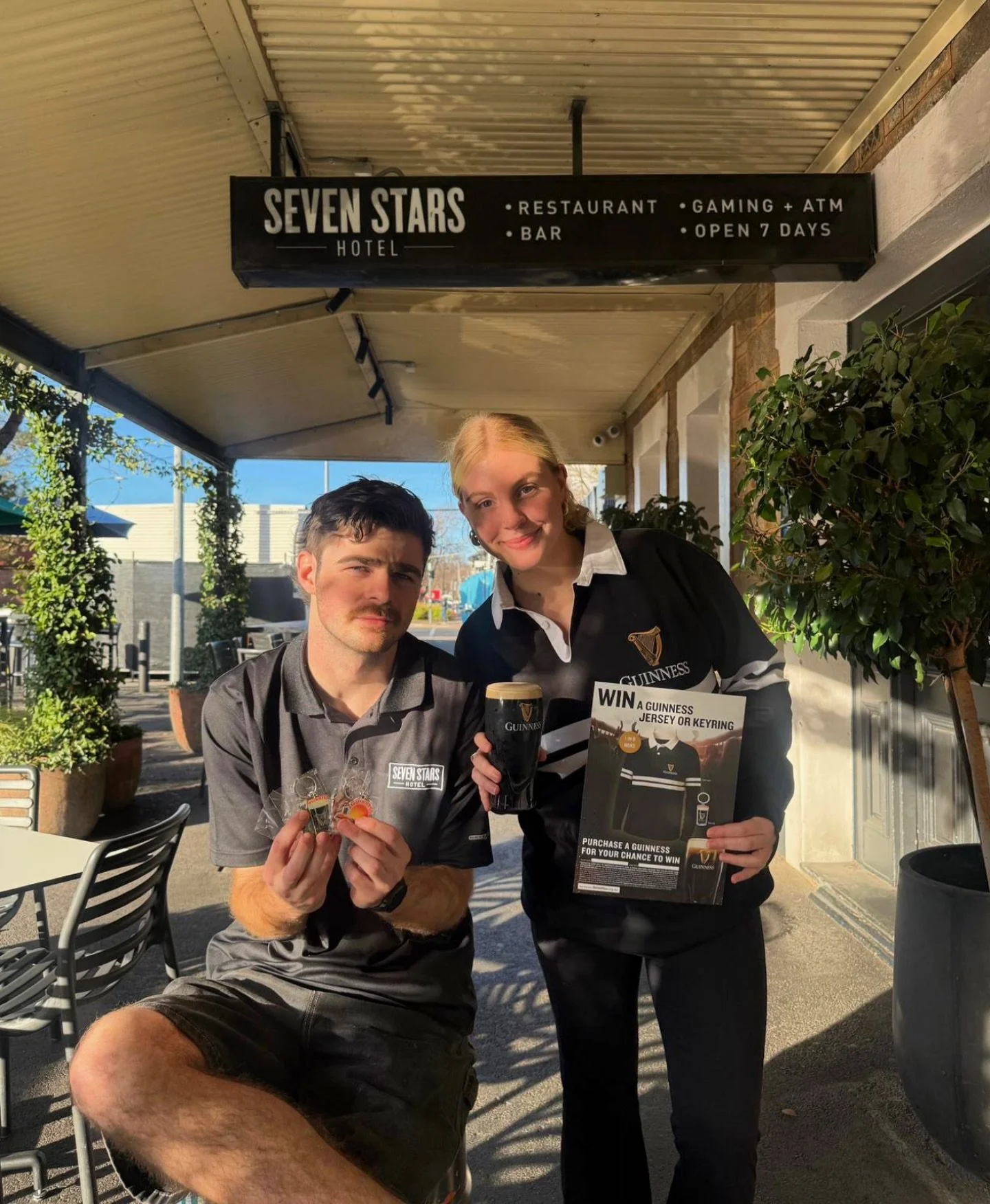 Enter to win a Guinness jersey or keyring! 🍻 Just buy a Guinness for your chance to snag these awesome prizes!
Ask our friendly staff @sevenstarshotel