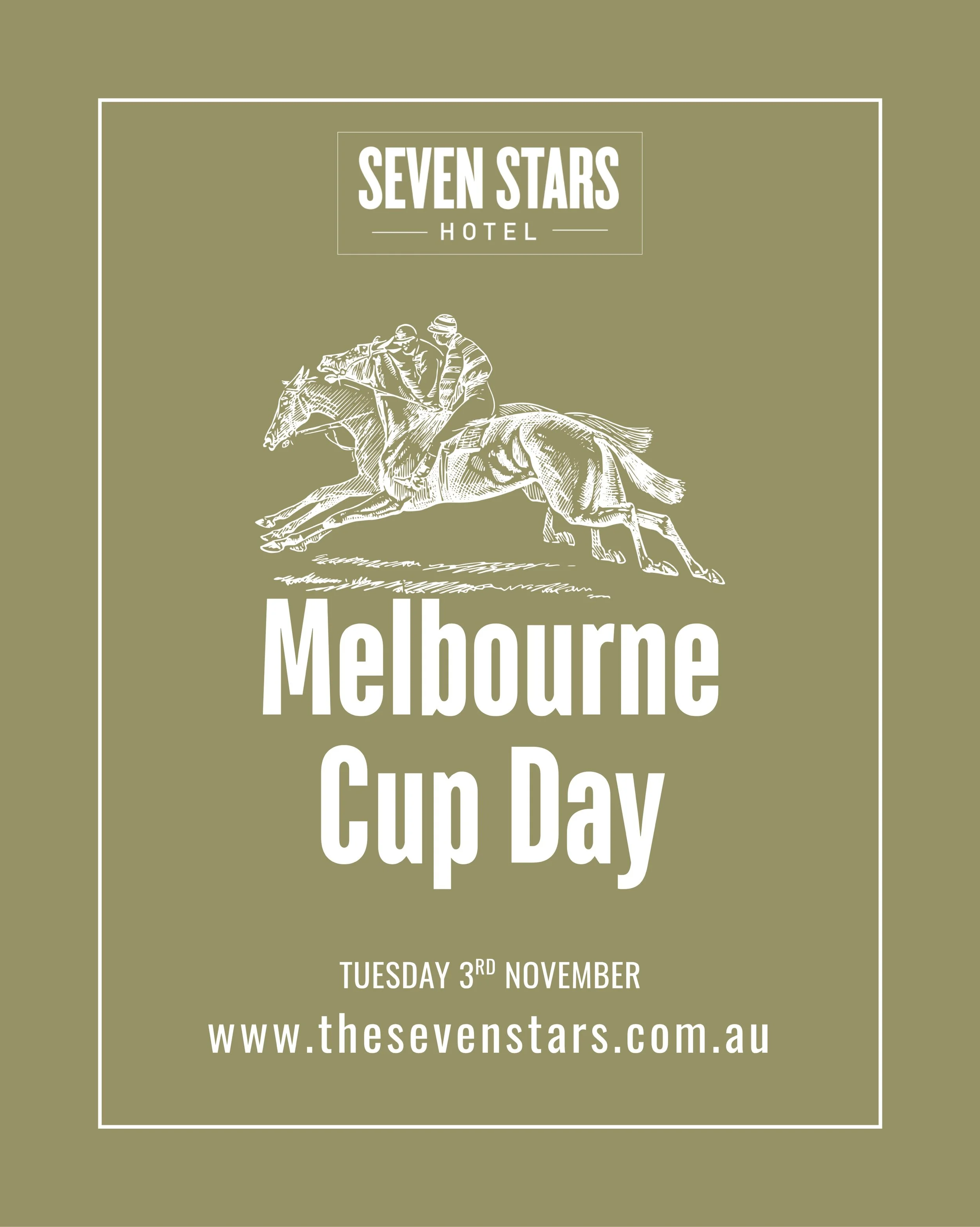 🏇Spring Carnival is here!🏇

Join us at @sevenstarshotel for our Melbourne Cup Luncheon on Tuesday November 3, 2026. Enjoy live race coverage, delicious food, and exciting sweeps! 🕛 12pm-5pm

🍽️ Two-course set menu: $60 per head (desserts availabl