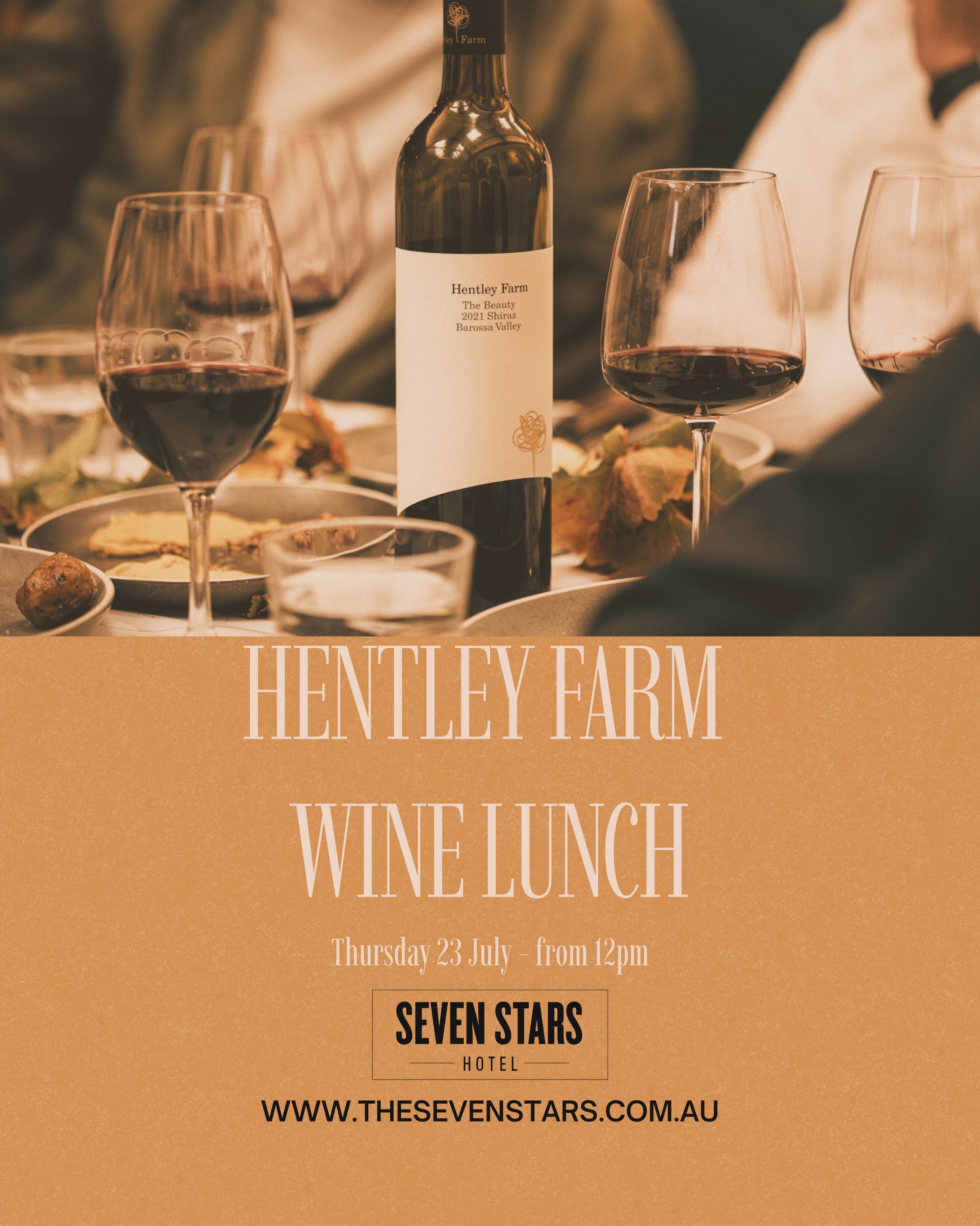 Join us and @hentleyfarm as they host a long lunch on Thursday 23 July. 

Settle in for a three-course lunch perfectly paired with a selection of their best wines for $140 per person, and enjoy a combination of delicious food, exquisite wine, and ple
