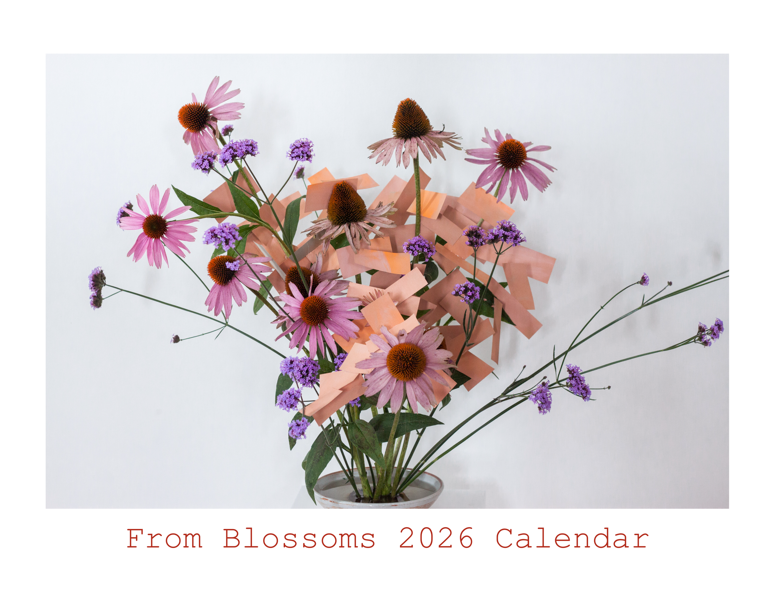 2026 calendar, flower art