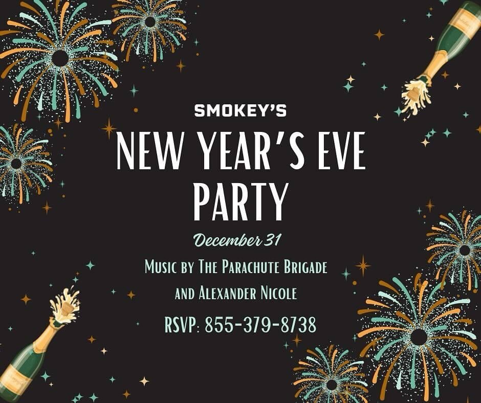 If you don&rsquo;t have any plans for New Year&rsquo;s yet, come see us and our good friend @alexandernicolemusic at @smokeysonthegorge!! 

We&rsquo;ve got a lot of fun stuff planned for the night, and we promise you&rsquo;ll have a blast!