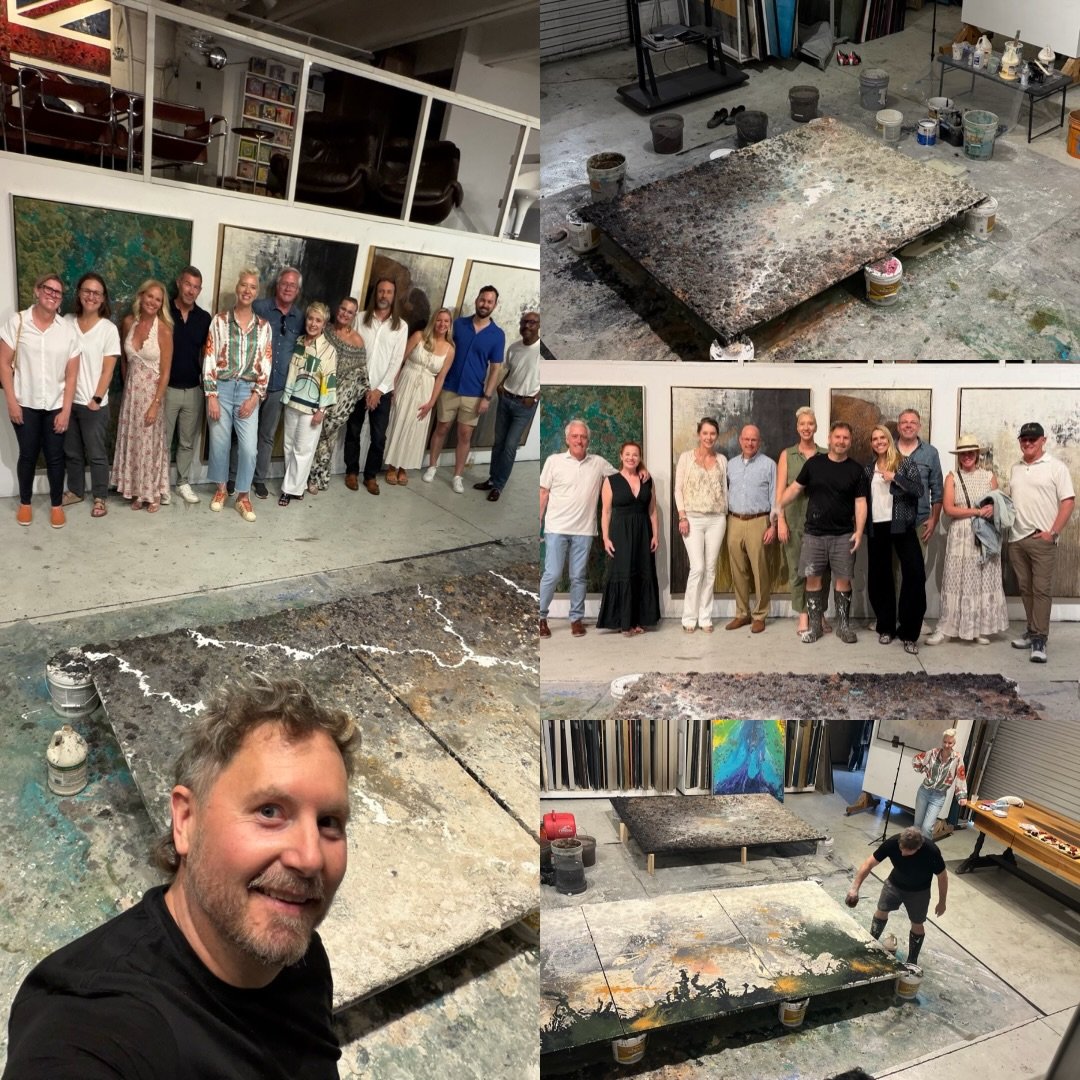 I wanted to say thank you, in a small way, to the incredible collectors who support my work. So I invited them into the studio to experience something I&rsquo;ve always thought would be special&hellip; watching a painting come to life in real time.

