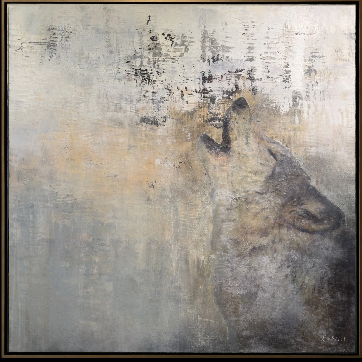 Howling is head off and free to run the plains of Montana. Stop by @montanatrailsgallery in Bozeman MT to see my new collection of paintings if you are out that way this summer. 🐺 #wolf #artmontana #artbozemanmontana #artbigsky