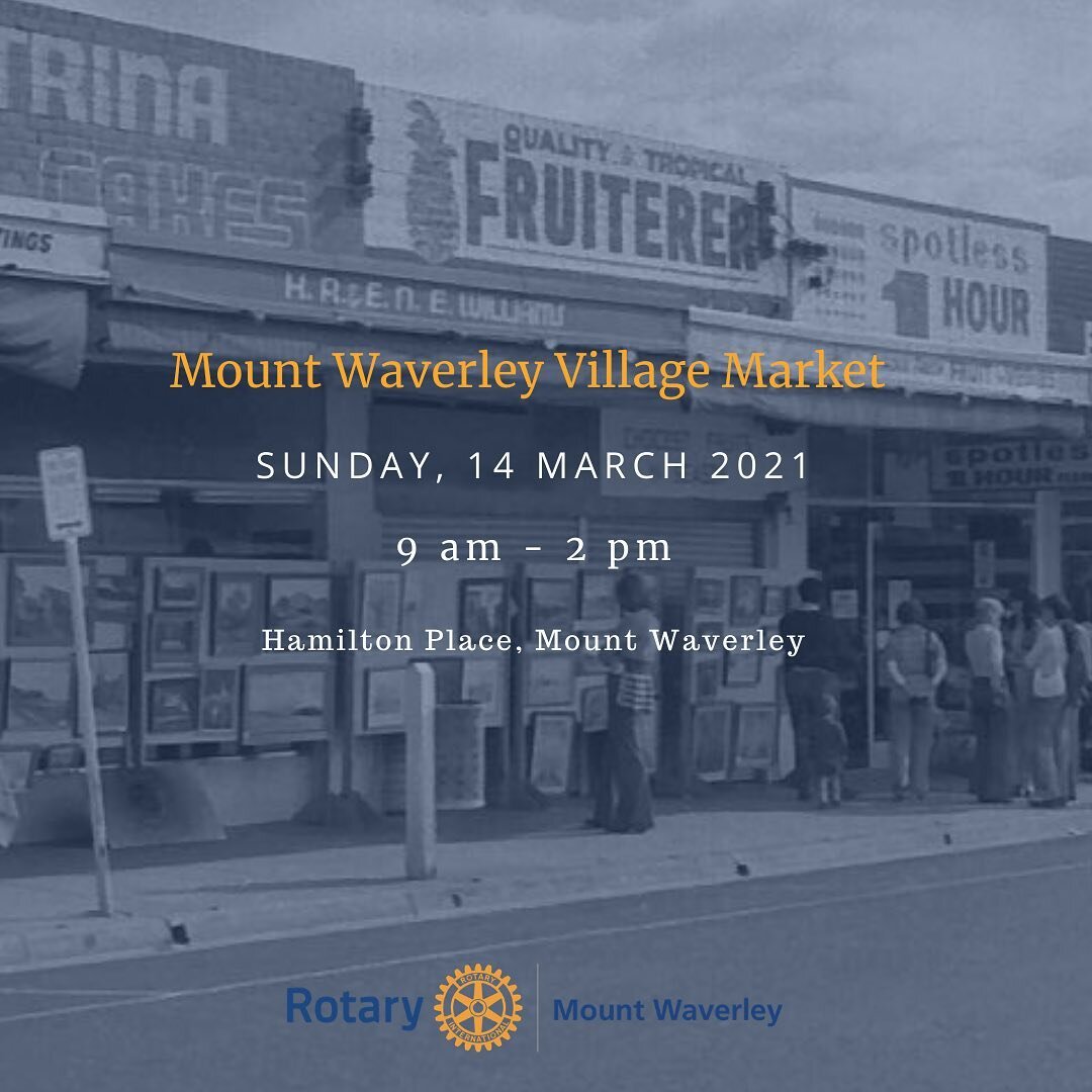 Our first Autumn market for 2021 is this Sunday, 14 March. We hope to see you at Hamilton Place, Mount Waverley. Our family-friendly, pet-friendly outdoor market features locally created and sourced goods. Proceeds from stallholders and the Rotary BB