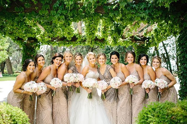 Still swooning over this bride and her bridesmaids under the ivy!