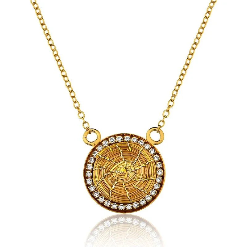 Handmade Golden Grass Necklace