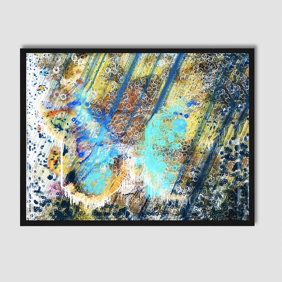 Turq Butterfly print framed.jpg