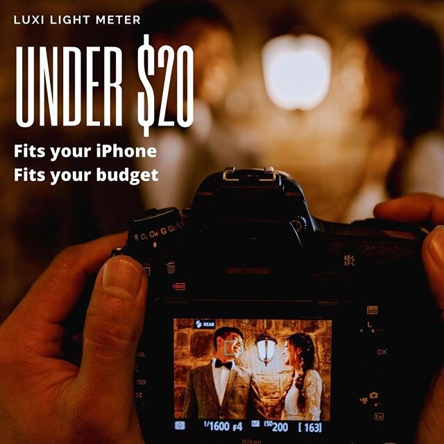 A light meter for under $20???? Yes, when you use your iPhone and the FREE Luxi app. Luxi is a small clip-on diffuser that gives you f-stop recommendations without a large price tag. #photography #photographytools #photographyschool #lightmeter #ipho