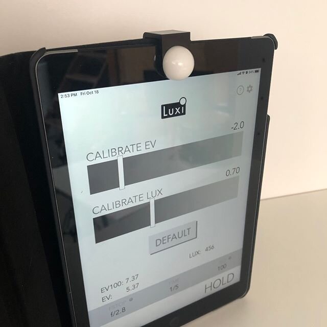 Luxi works with any iOS device with a forward facing camera. Extra handy for those of us that want a larger display. Order at LuxiForAll.com or on Amazon. Under $20, no foolin' 
#lightmeter #photographytools #photographers #photography