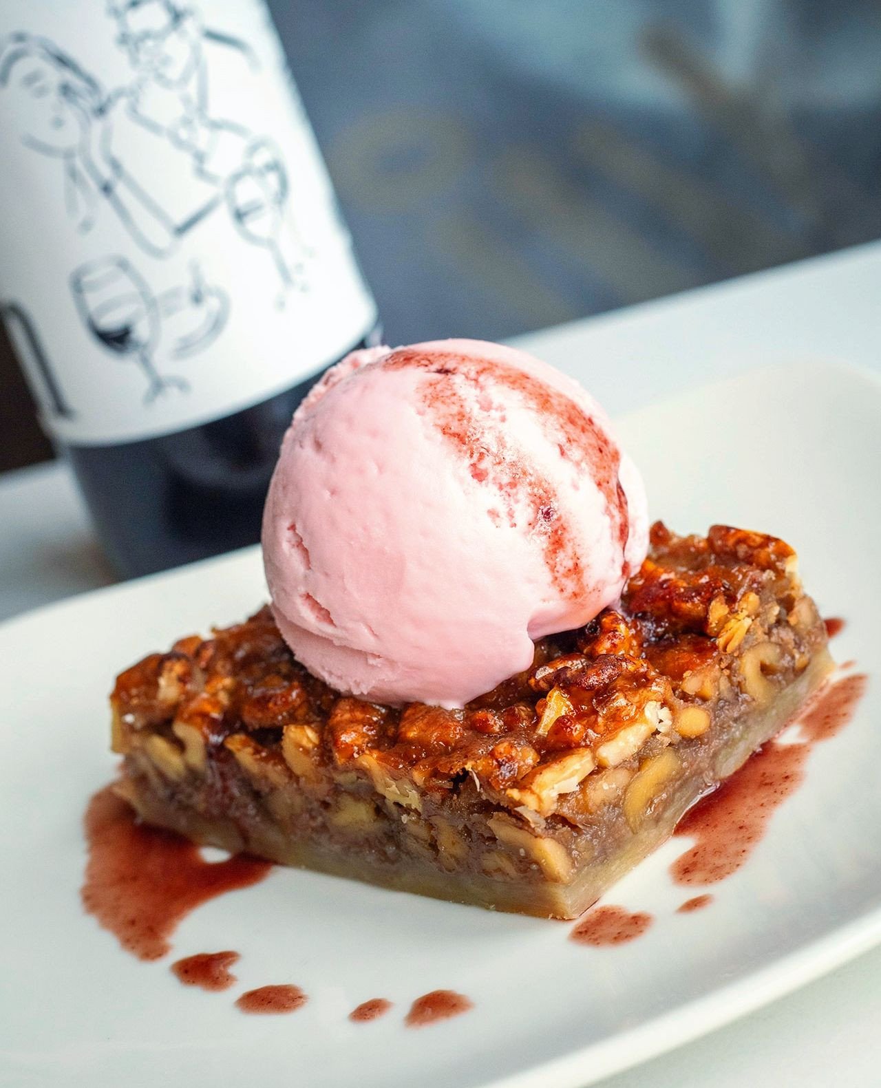 A standout from our last wine dinner&mdash;and now making a limited return.⁠
⁠
WALNUT TART 🍒 toasted walnut, honey, black cherry ice cream, Pedro Xim&eacute;nez sherry drizzle⁠
⁠
Rich, nutty, just the right touch of sweetness&hellip;if you missed it