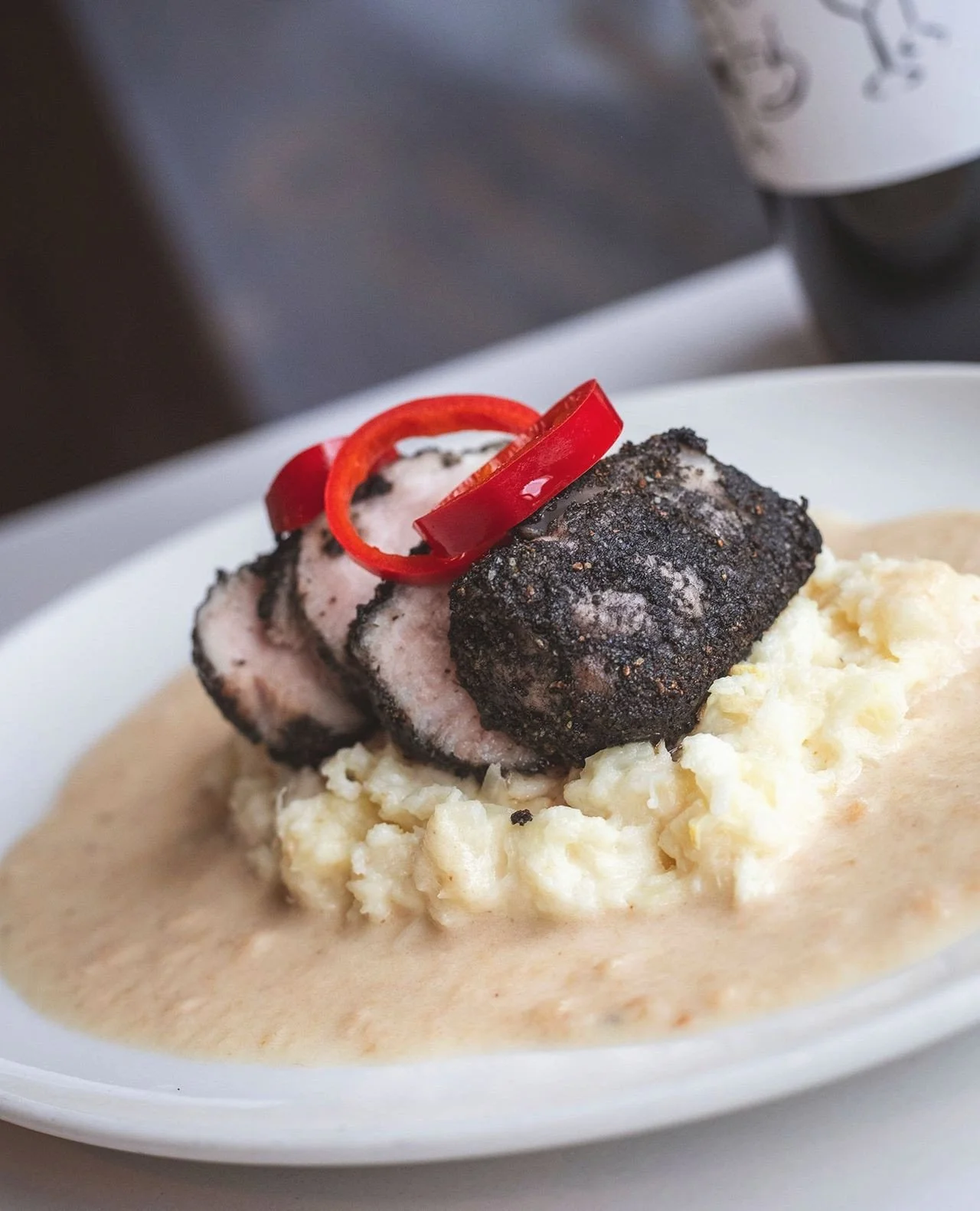 A maple charcoal rub gives our Heritage Duroc Pork an earthy, smoky finish that's balanced by creamy horseradish manchego, smashed parsnip, and bright pickled Fresno. One of those specials you won't find every day, and that won't last forever. ⁠
⁠
Tr