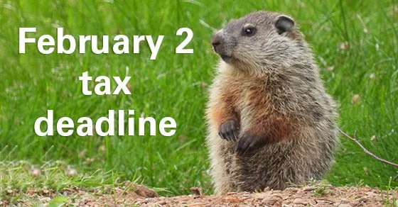 Is your business ready for the tax deadline that's on Groundhog Day this year?