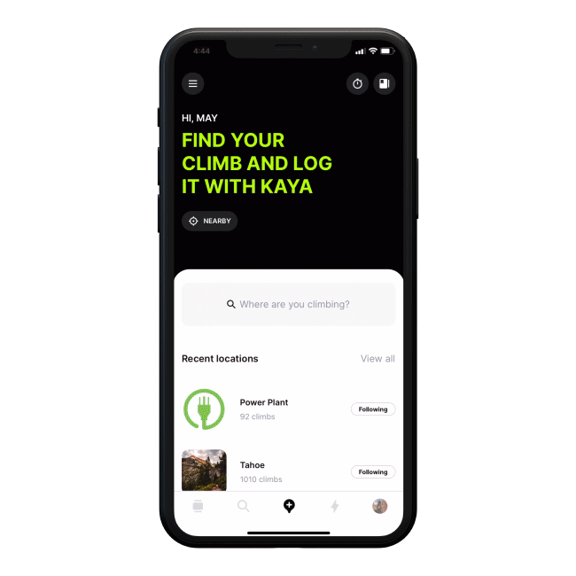 Logging your climbs on KAYA