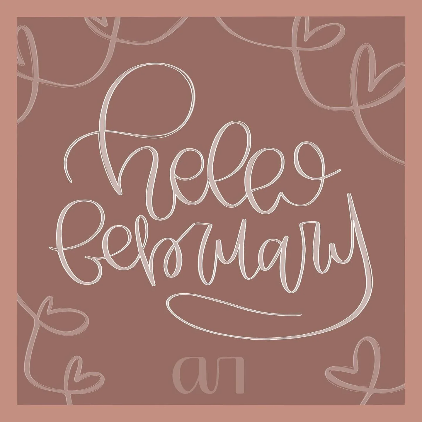 i cannot believe it&rsquo;s already february!! #loveisintheair #february #2022 #valentinesday #graphicdesign #procreate