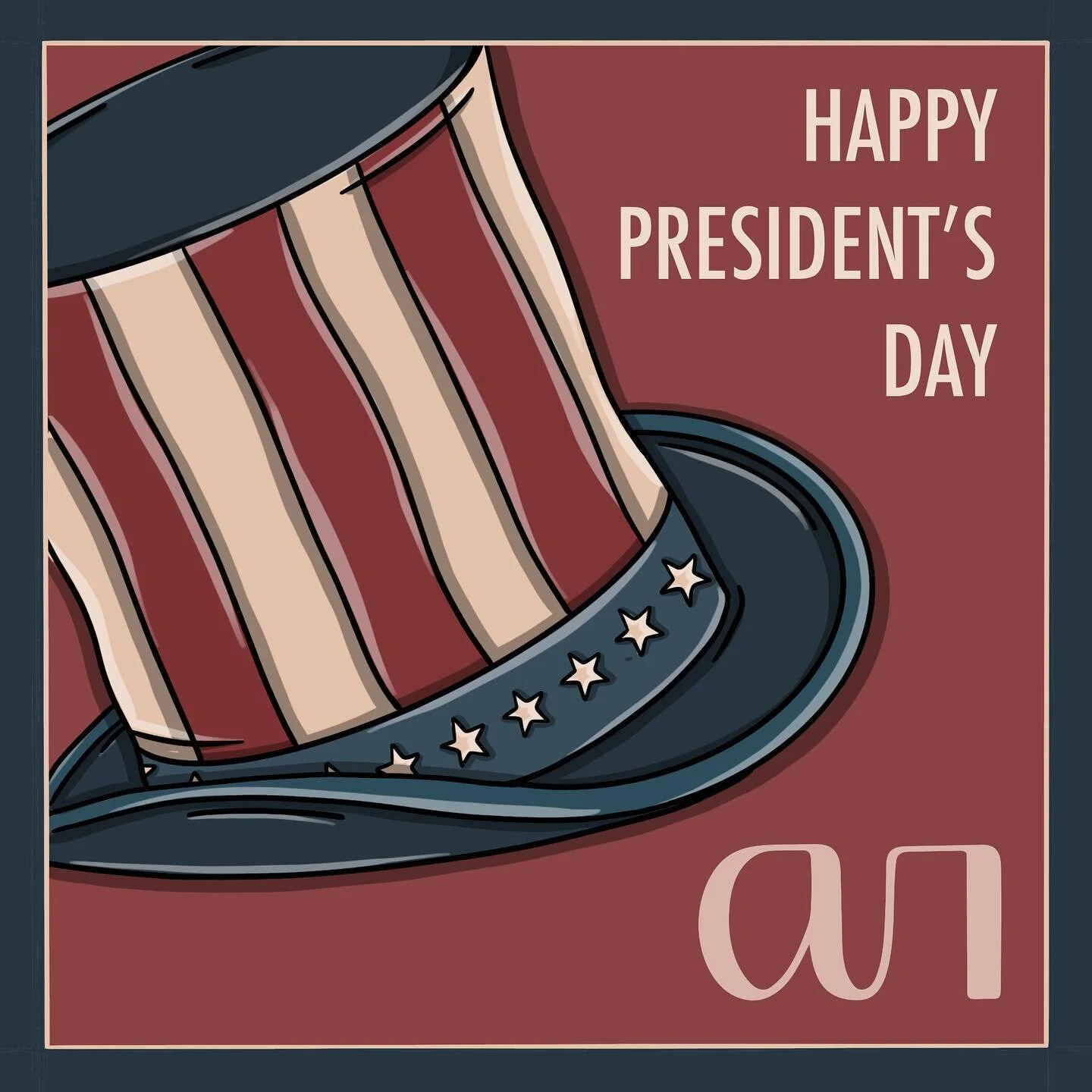 happy president&rsquo;s day! #presidentsday #wintersocialcampaign #graphicdesign #procreate