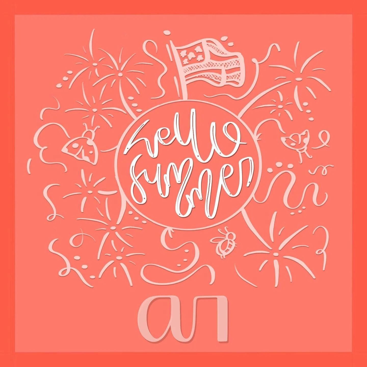 hello summer!! #summer #graphicdesign #procreate #calligraphy