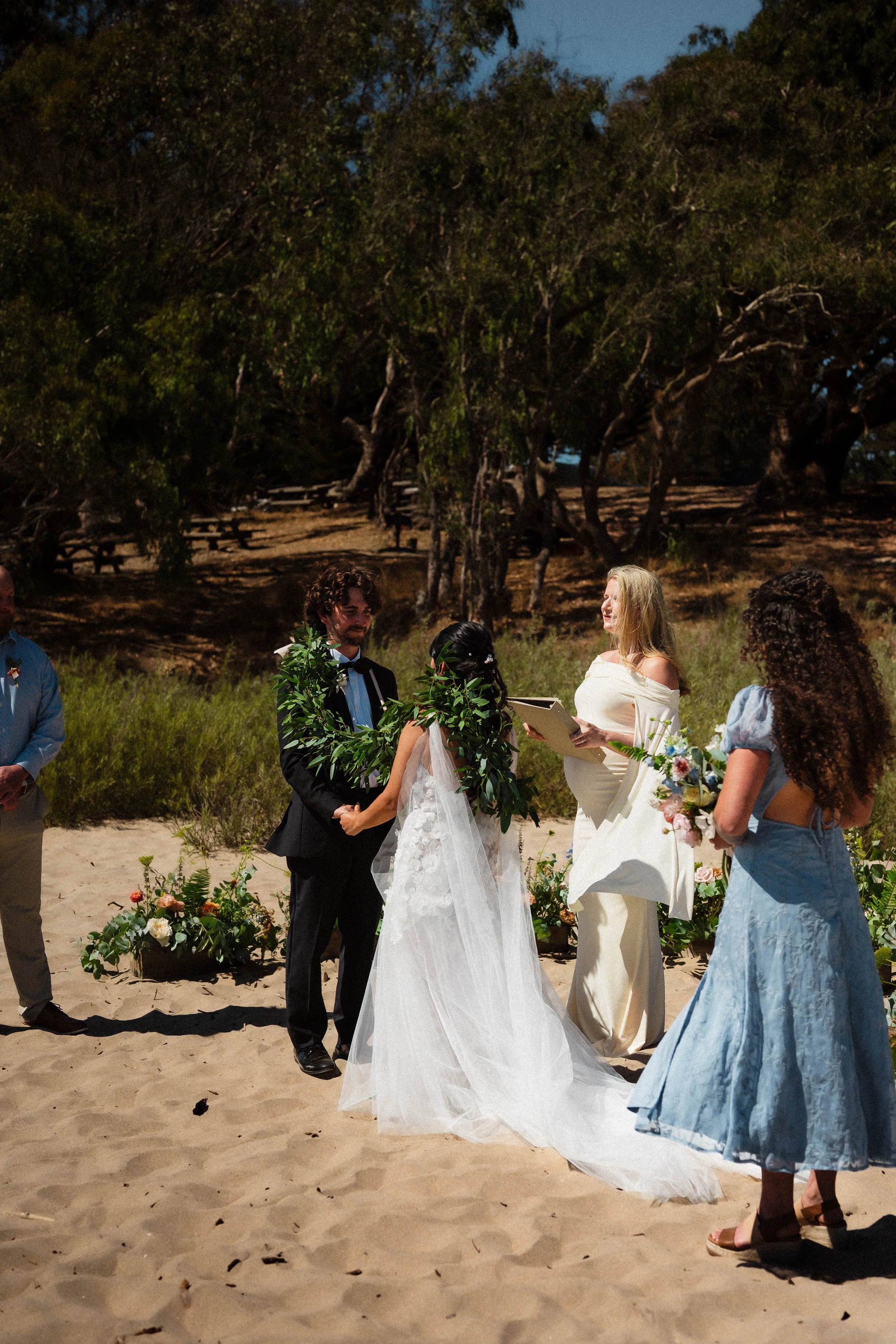 Romantic Santa Cruz beach wedding photography with natural, unposed moments