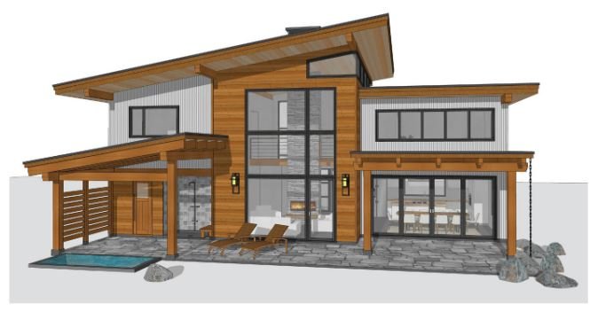  'Mountain Modern' design from Purcell Timber Frame Homes