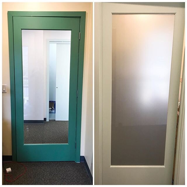 Etched Glass Privacy Film for the new Lahaina Family Dental Office  #manavisualmaui #averydennison #beforeandafter #signs #maui ✨🌴🦷🌴✨
