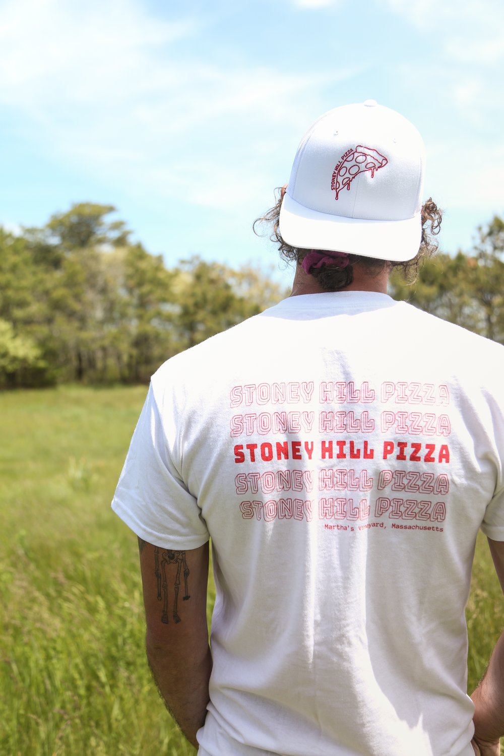White Pizza Slice T — STONEY HILL PIZZA