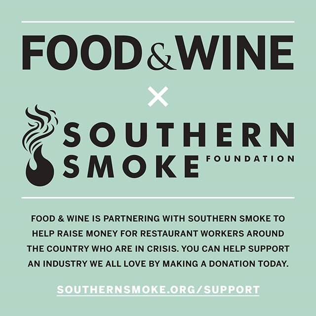 The food and beverage industry has been hit especially hard by the coronavirus pandemic. Today, @foodandwine &nbsp;is partnering with @southernsmoketx to help support those in the community across the country who have been impacted by the pandemic. S