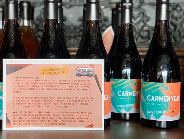 Repost from @happywagonaustralia who have a few bottles left of our super limited Carmenyeah...Get on to them for good Easter drinking!
.
.
#carmenere #iso #isowine #easter