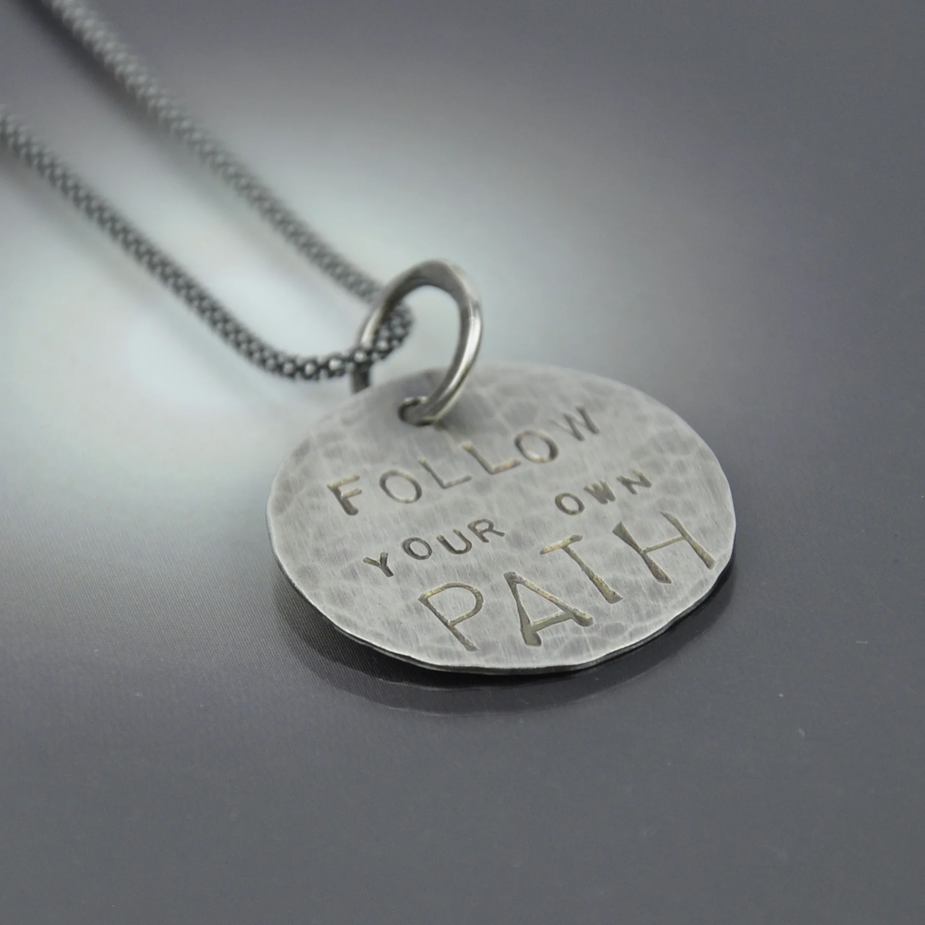 "FOLLOW YOUR OWN PATH" Necklace - Sterling