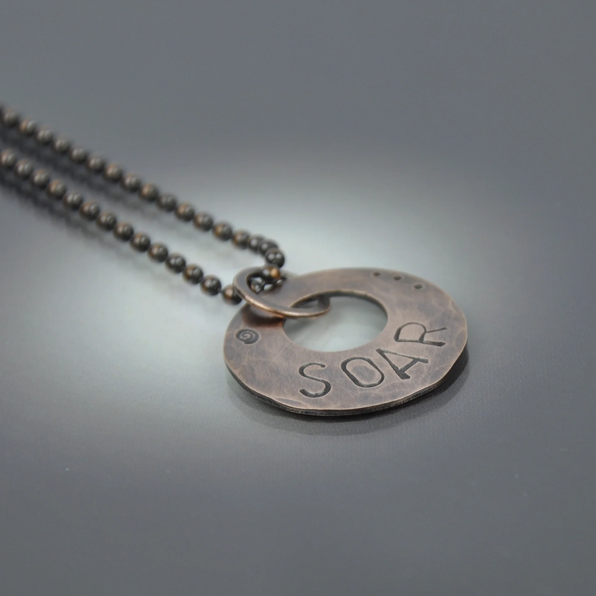 "SOAR" Necklace - Hand Stamped