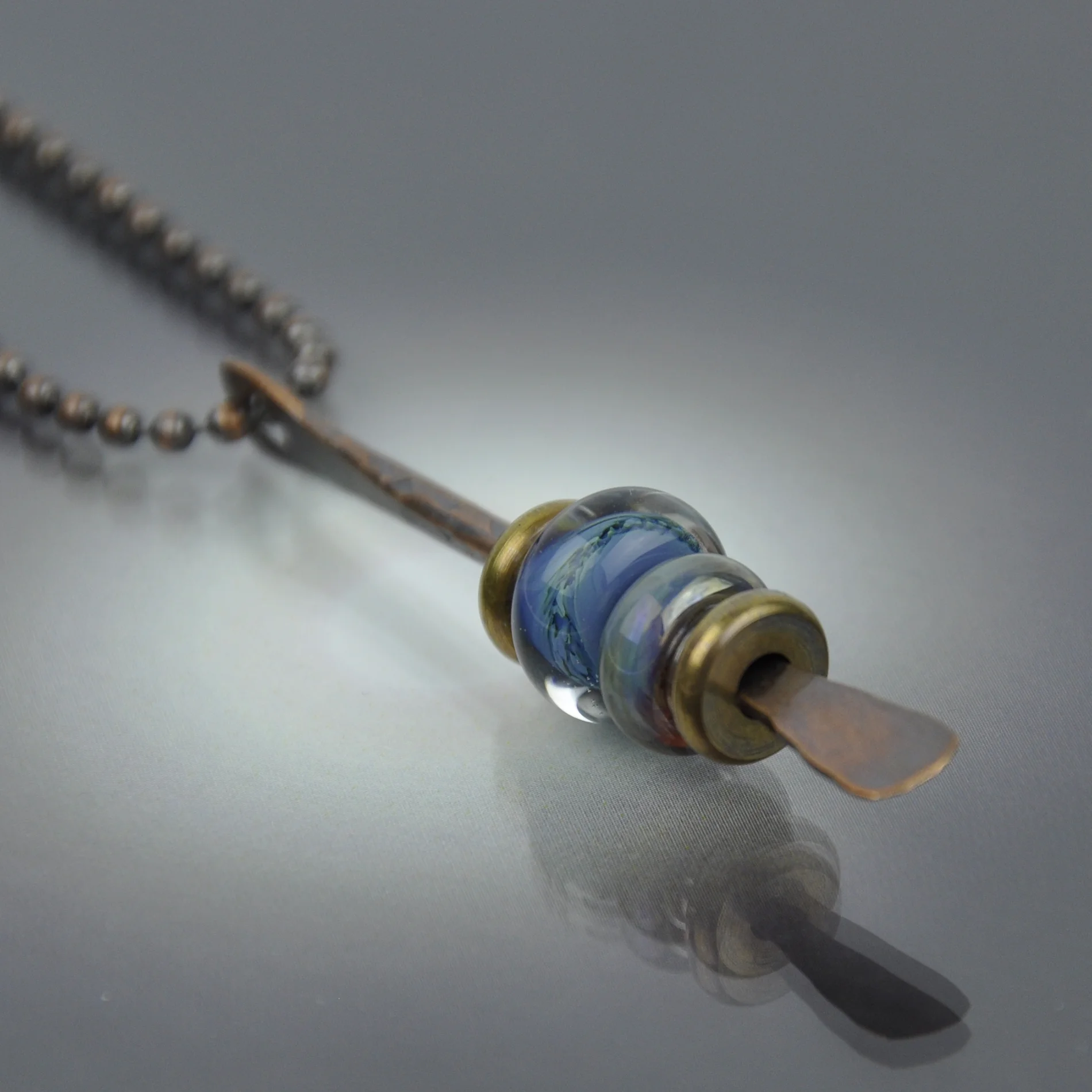 Lampwork Stick Stack Necklace - Handmade Glass Beads