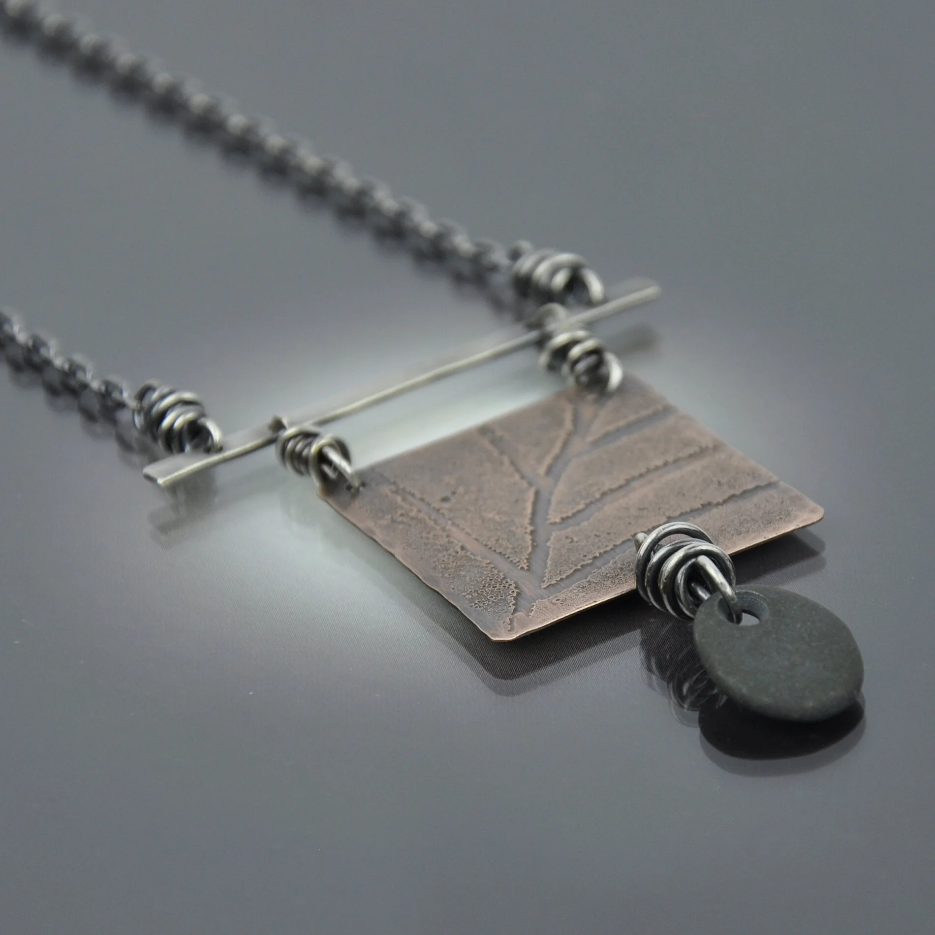 The Earth Speaks Necklace - Copper &amp; Stone