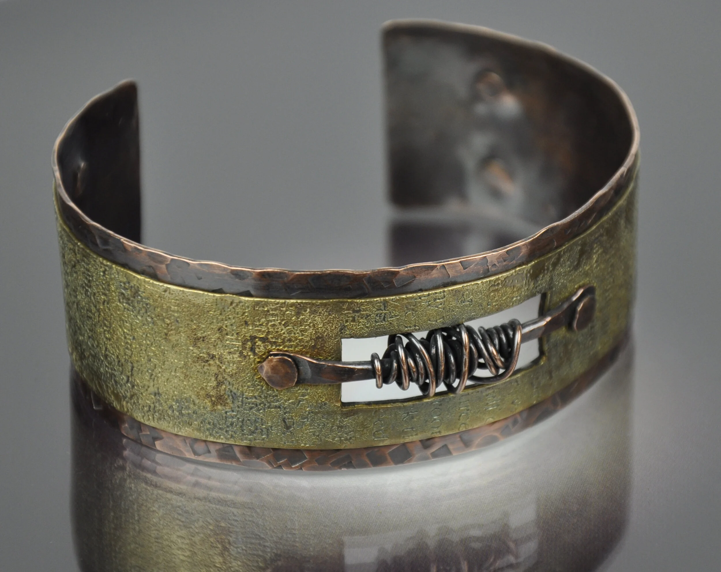 Ancient Relic Cuff - Handmade Copper &amp; Brass
