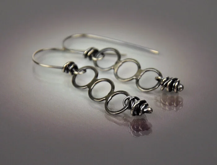 Triple Stack Earrings - Sterling
