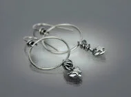 Star Within A Heart Sterling Hoop Earrings