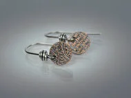 Etched Disc Earrings - Copper