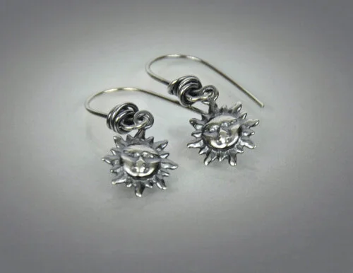 Here Comes The Sun Sterling Earrings