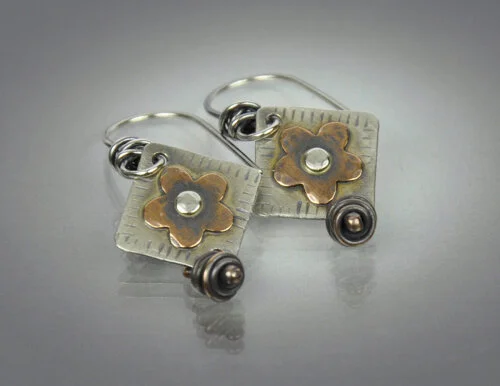 Petite Layered Flower Earrings