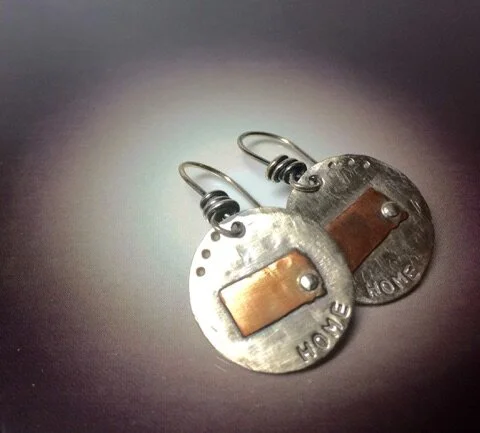 Copper State Earrings on Sterling - Your State Jewelry