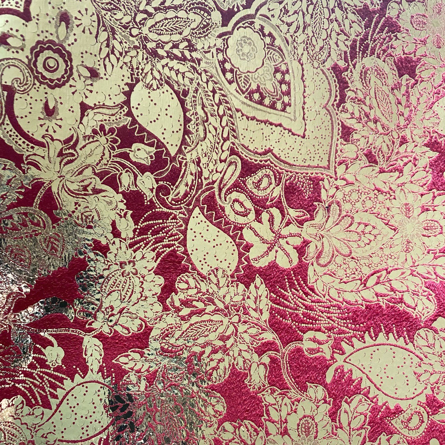 Red Gold Paisley