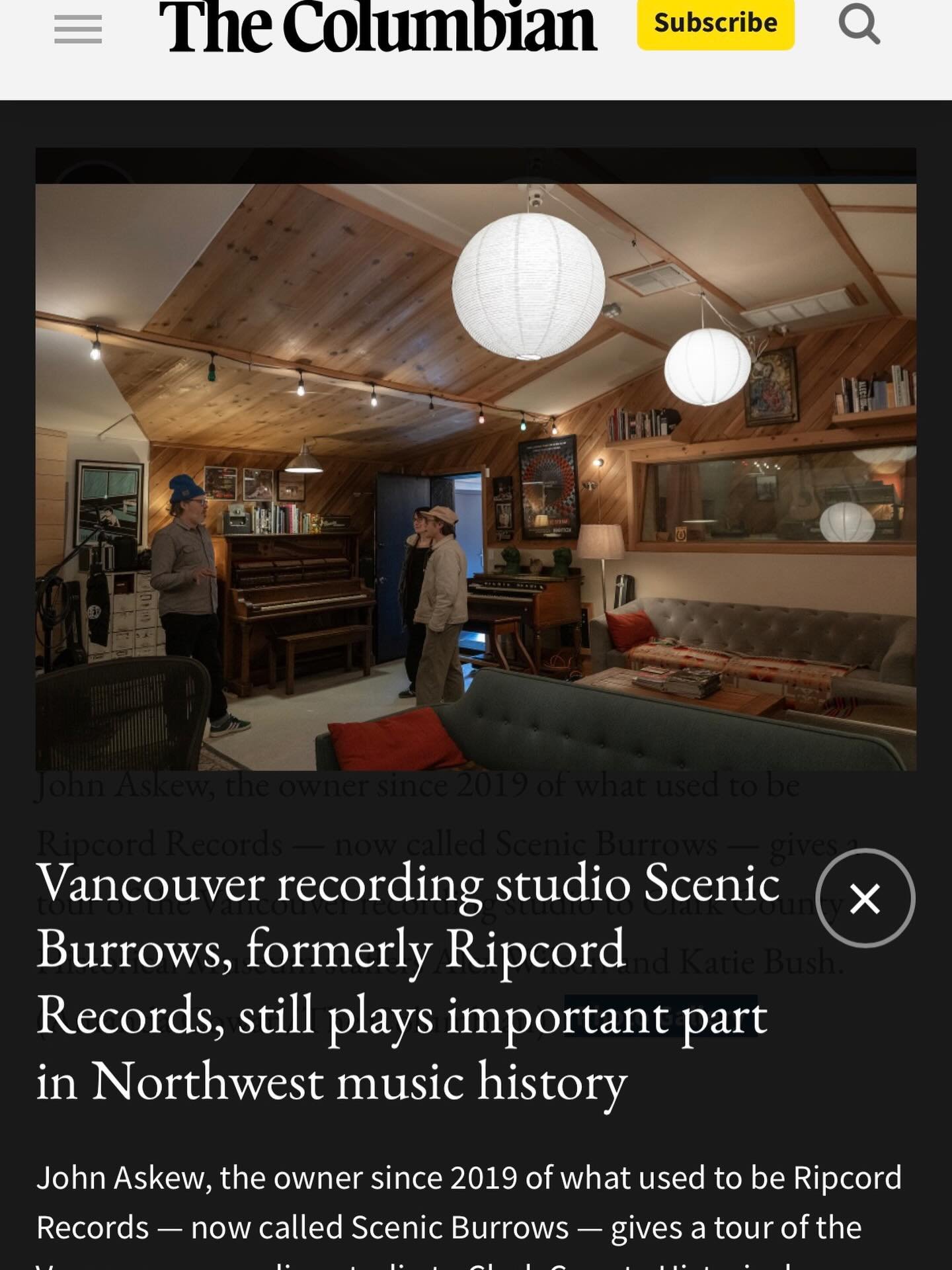 Thanks to Scott Hewitt from the Columbian for taking interest is this place! Also special thanks to Katie Bush and Alex Wilson from the Clark County Historical Museum for continuing to deep dive into the history of the studio! Full article in the bio