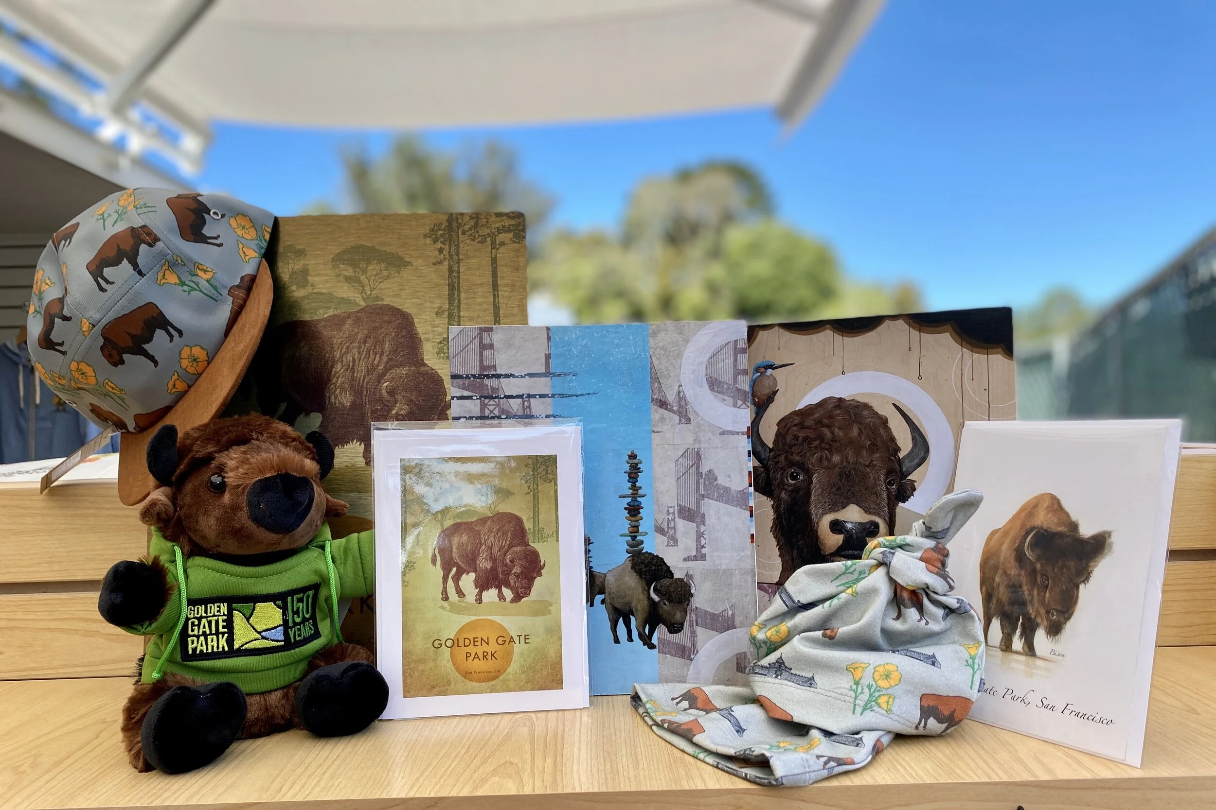 Visit Golden Gate Park’s Welcome Center to get your bison gear and other GGP 150 items today!