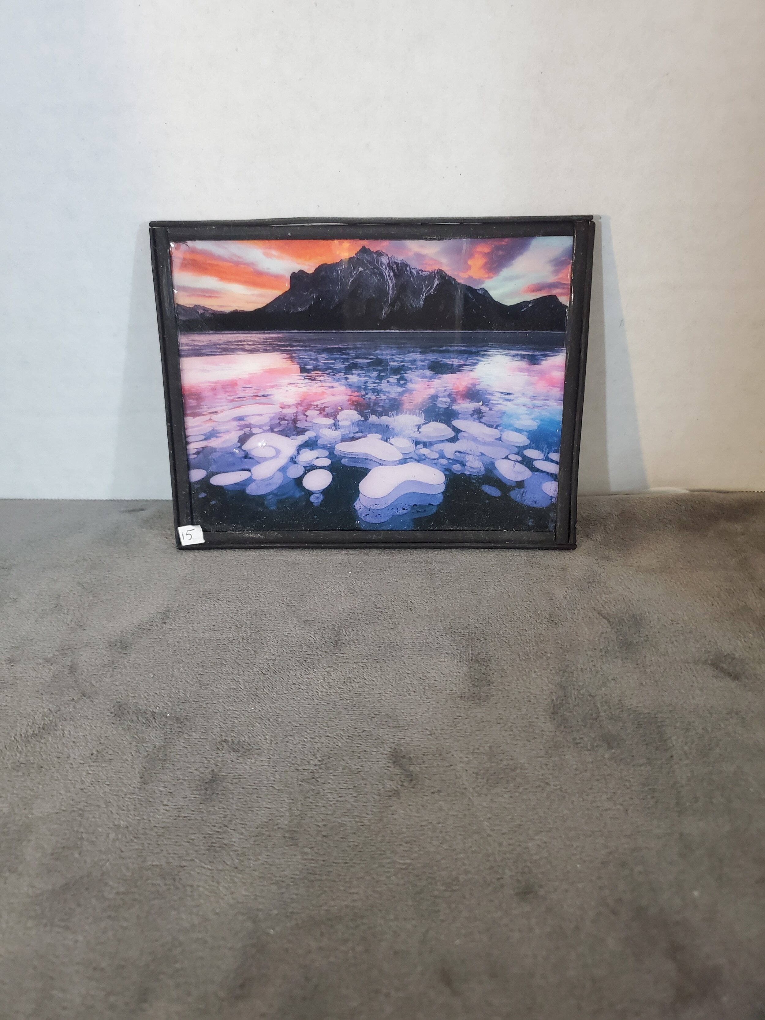 purple water framed art