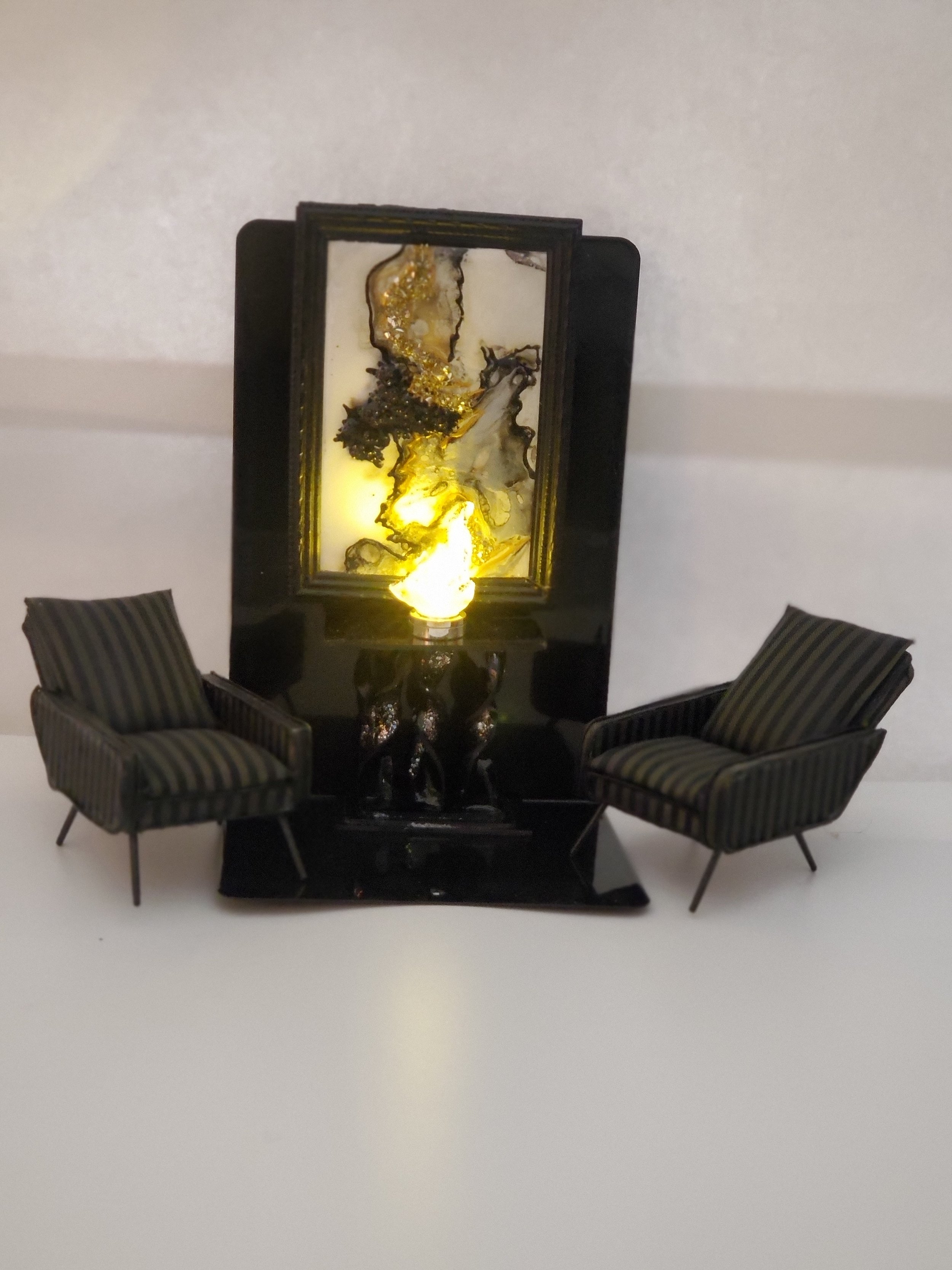 black and gold chase lounge