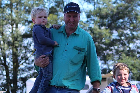 Ben Grubb and his sons James and Beau