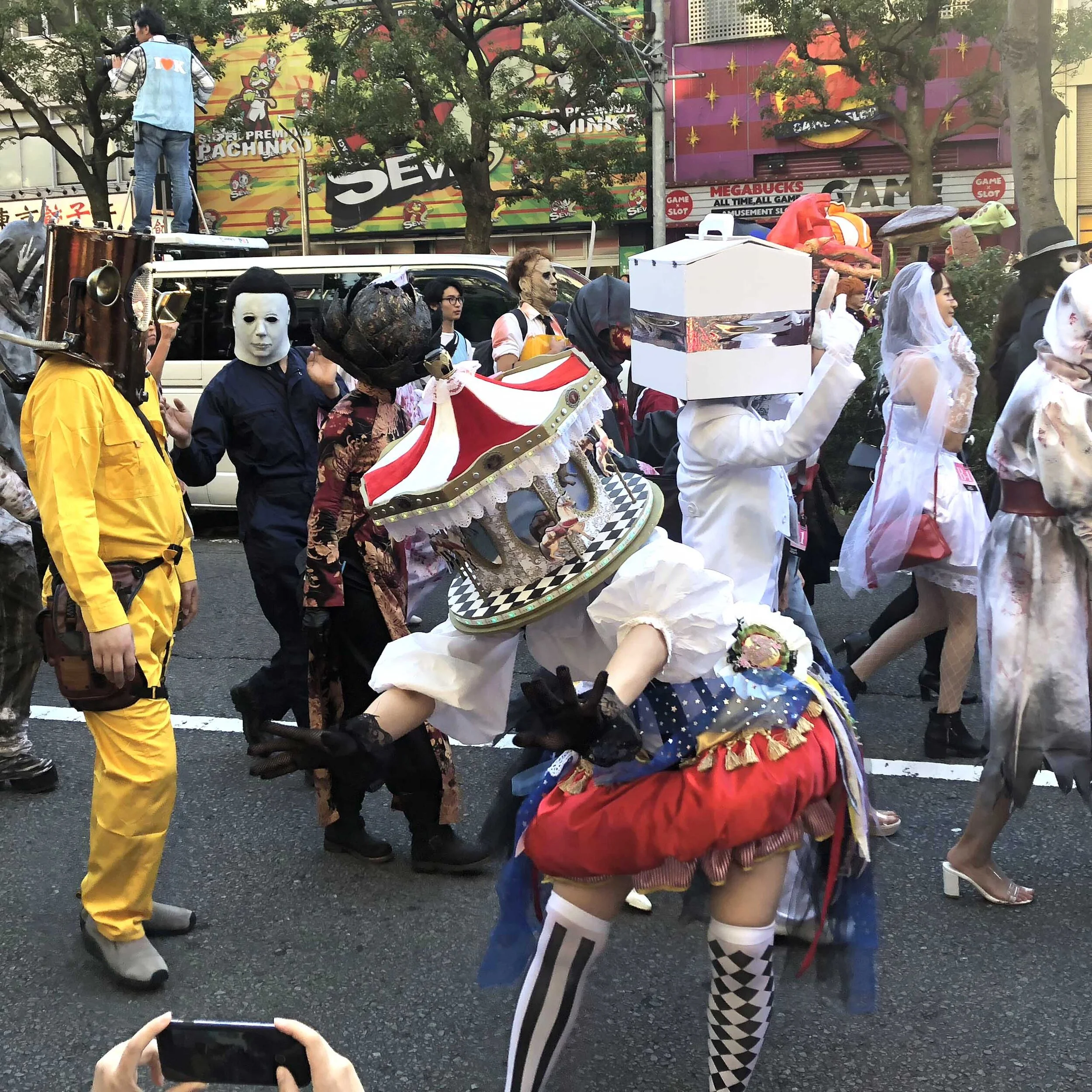 Japan's Halloween Parade — distraught pigeon