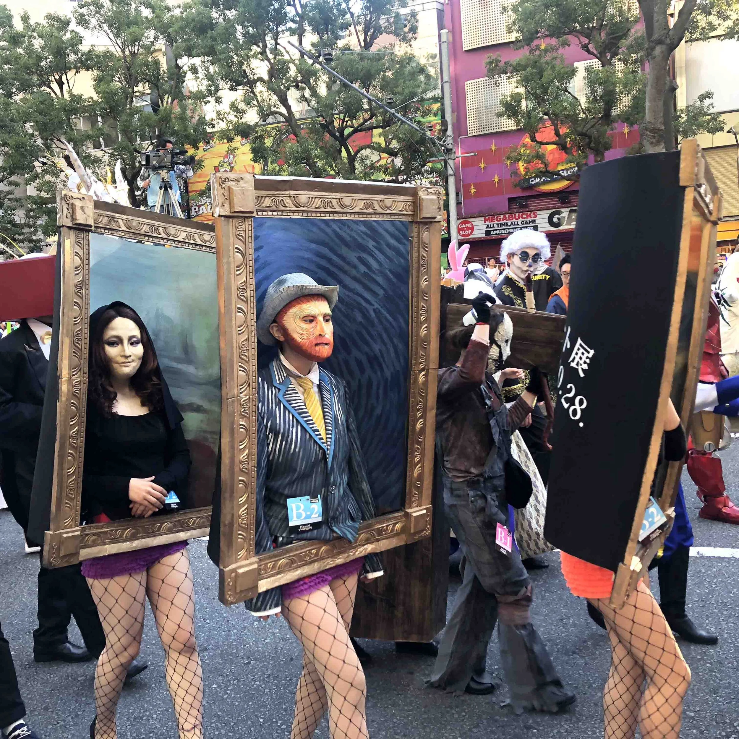 Japan's Halloween Parade — distraught pigeon