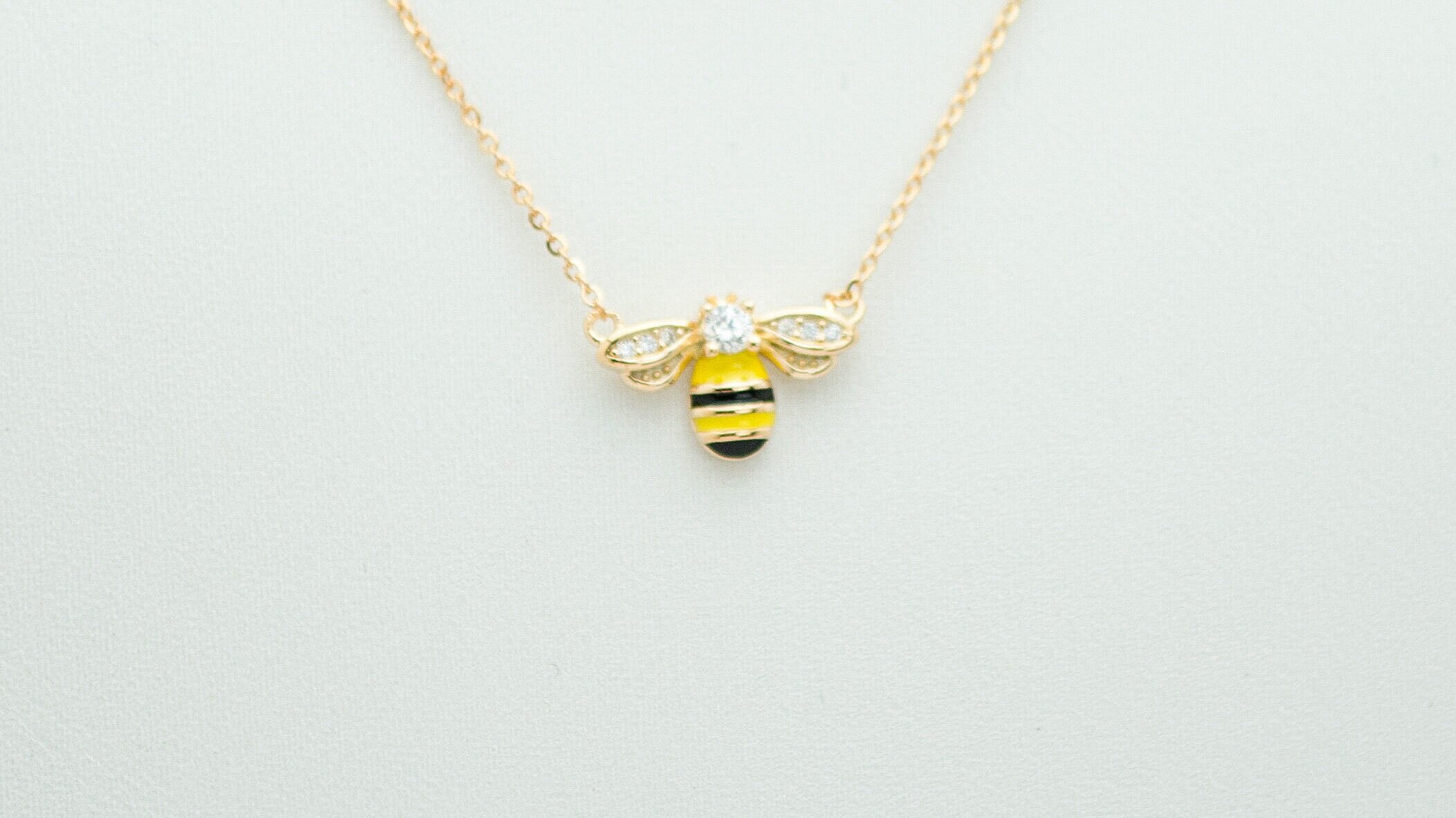 Bumble Bee Silver Necklace