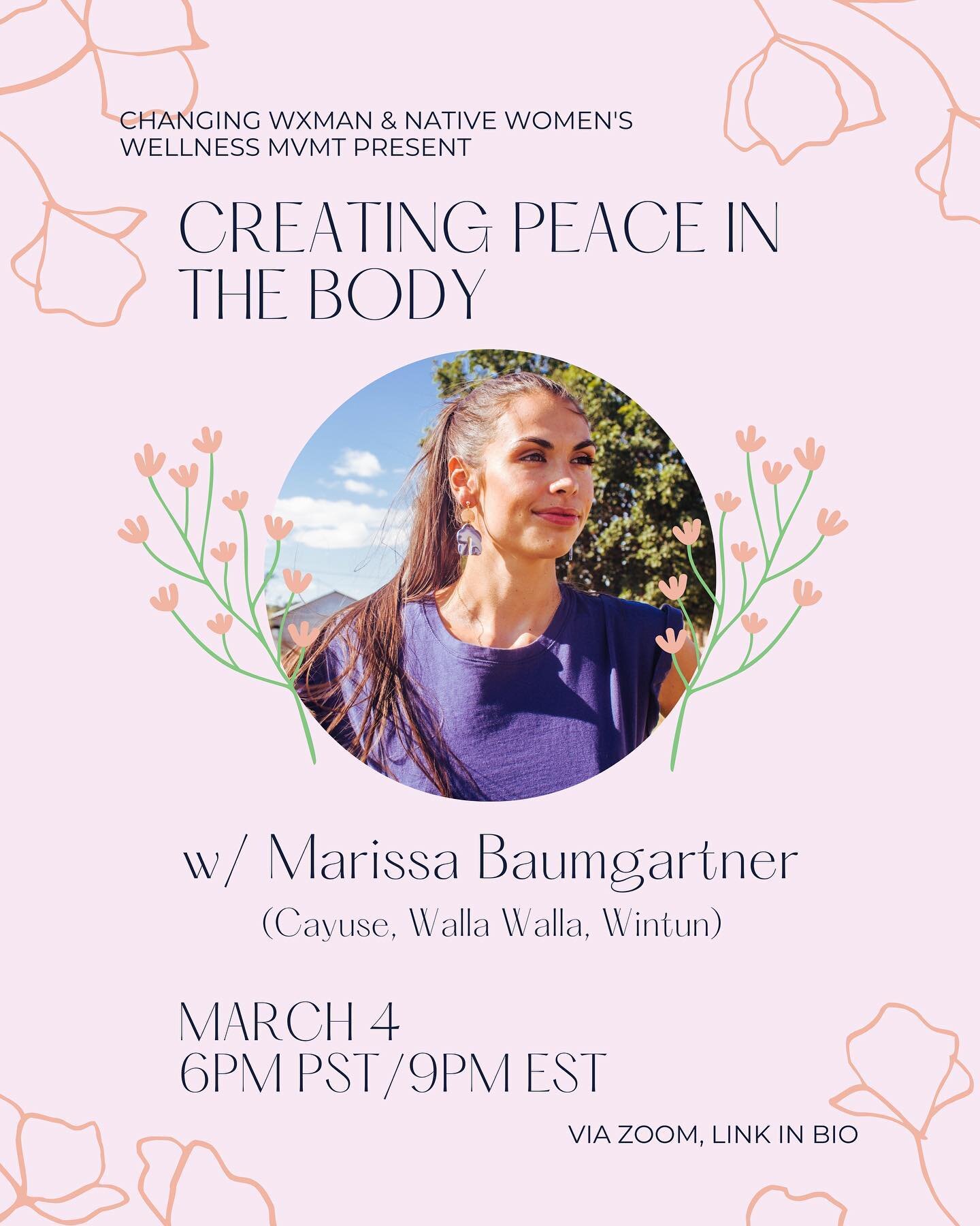 We are offering a free wellness workshop this Friday, March 4, to offer a healing and grounding space online in light of recent events in many of the communities that our members are a part of. Folks are also welcome to join via Zoom w/ cameras/mics 