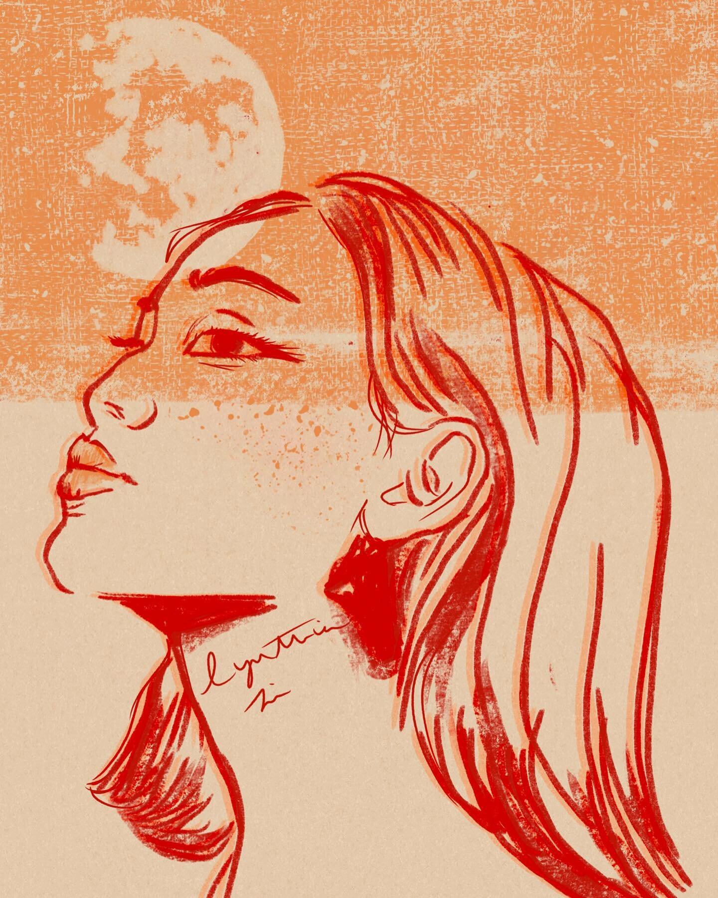 MOON by Cynthia Lin (@cynlin.art) 

Cynthia Lin (she/her/hers) hails from Southampton, New York and is a student at Yale with interests in English, Art, and Ethnicity, Race, and Migration. She is an aspiring writer and artist whose creative work prim