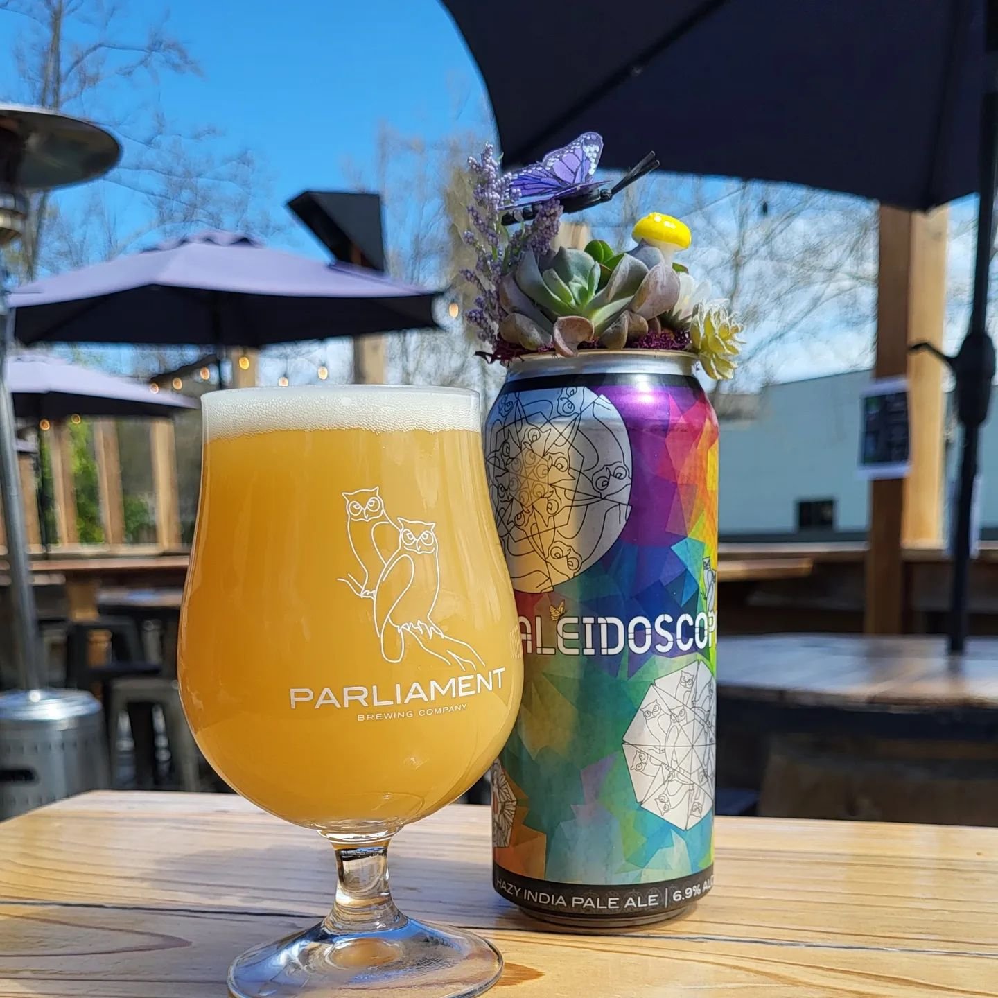 a kaleidoscope on our patio sounds perfect on this nice spring day. 

this week we also quietly released a double dry-hopped versions of s'mosaic with nectaron hops from @yakimavalleyhops we have a couple more waiting to come online so help us kill t