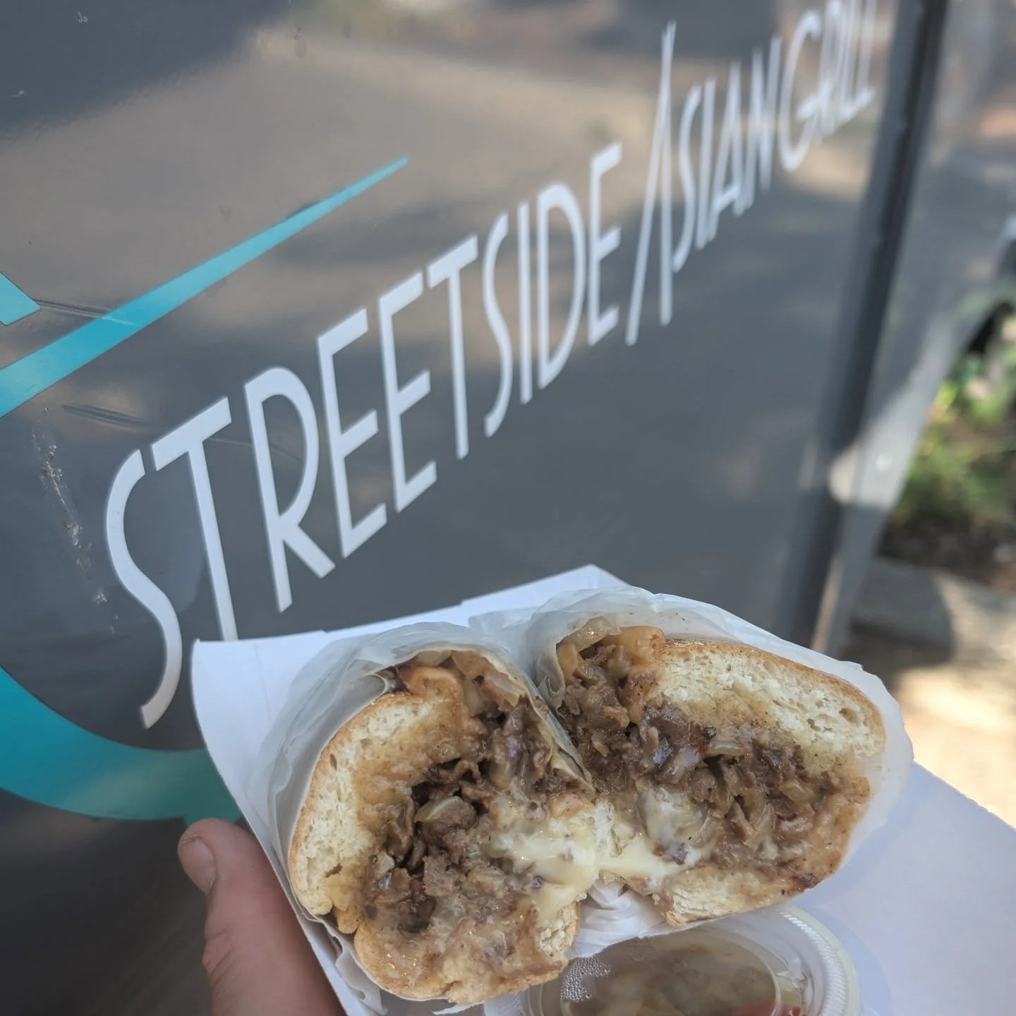 the weather is clearing up and we have award winning cheesesteaks and fresh beer waiting for you. 
have you tried @streetsideasiangrill before? flavor is an understatement. we enjoyed these wings last time they were here and had to grab both of thei